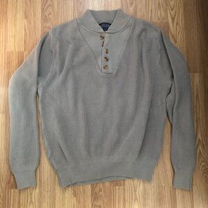 Lands End Cotton Button Pullover Sweater